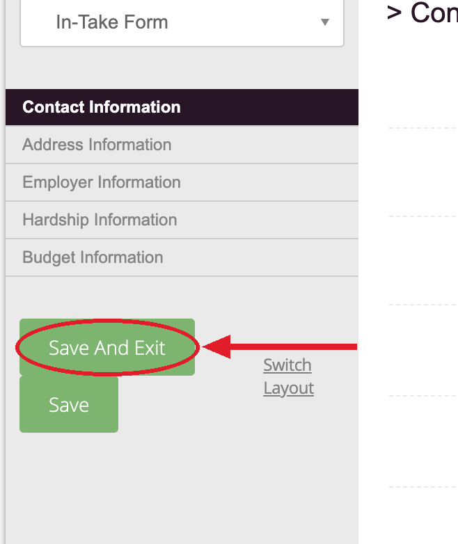 Save And Exit green button circled in red
